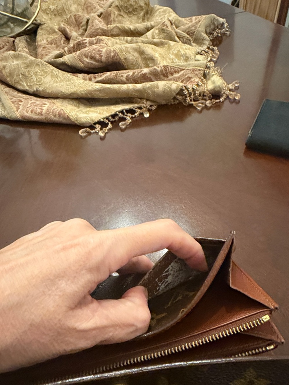 Louis Vuitton Monogram Canvas Long Wallet - Brown/Gold Accents - Picture 11 of 12